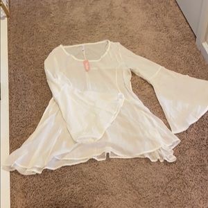 Sheer white top